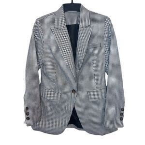 Women’s Chic Black and White Houndstooth Blazer Size Small